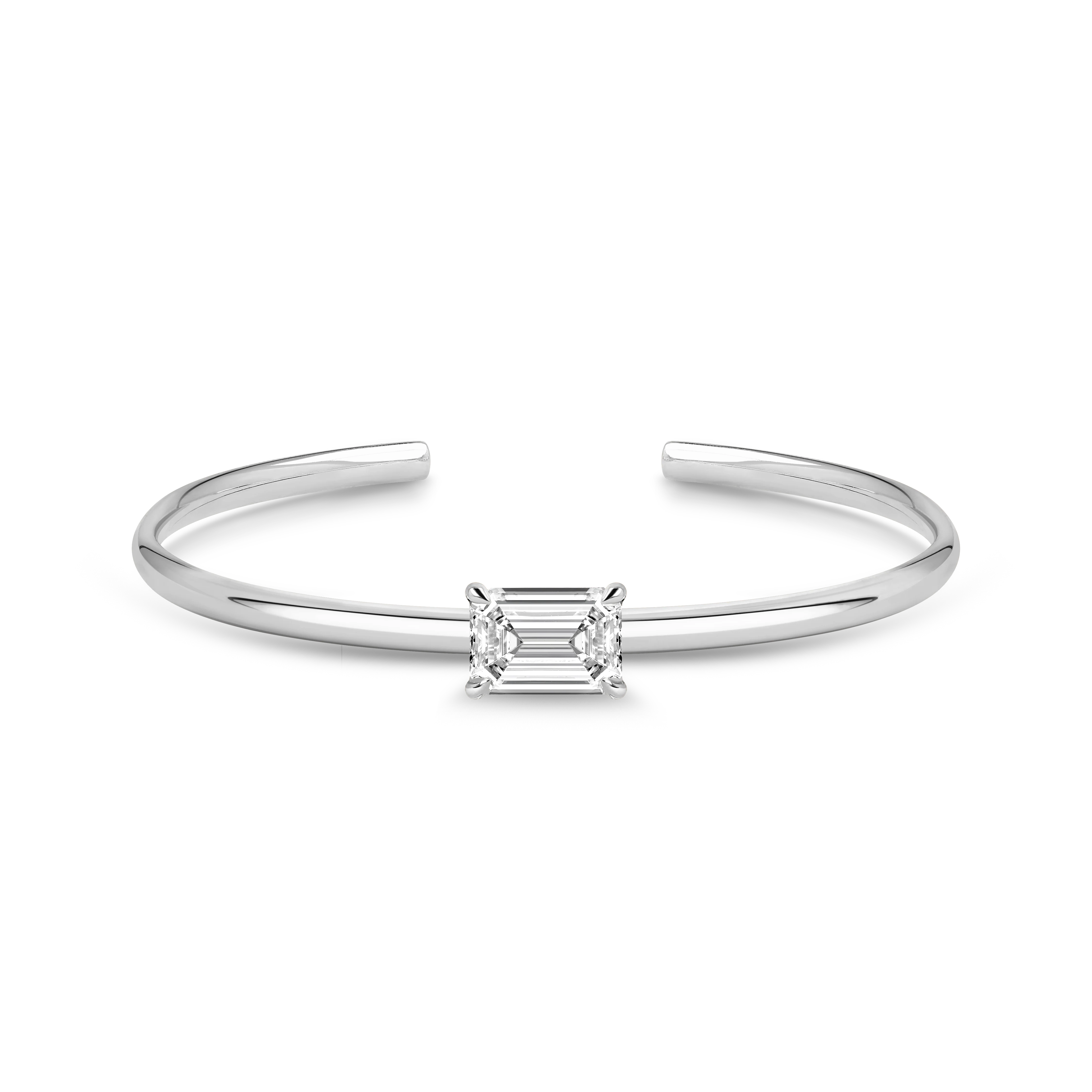 Charlotte Cuff Bangle (Emerald) - Image 6