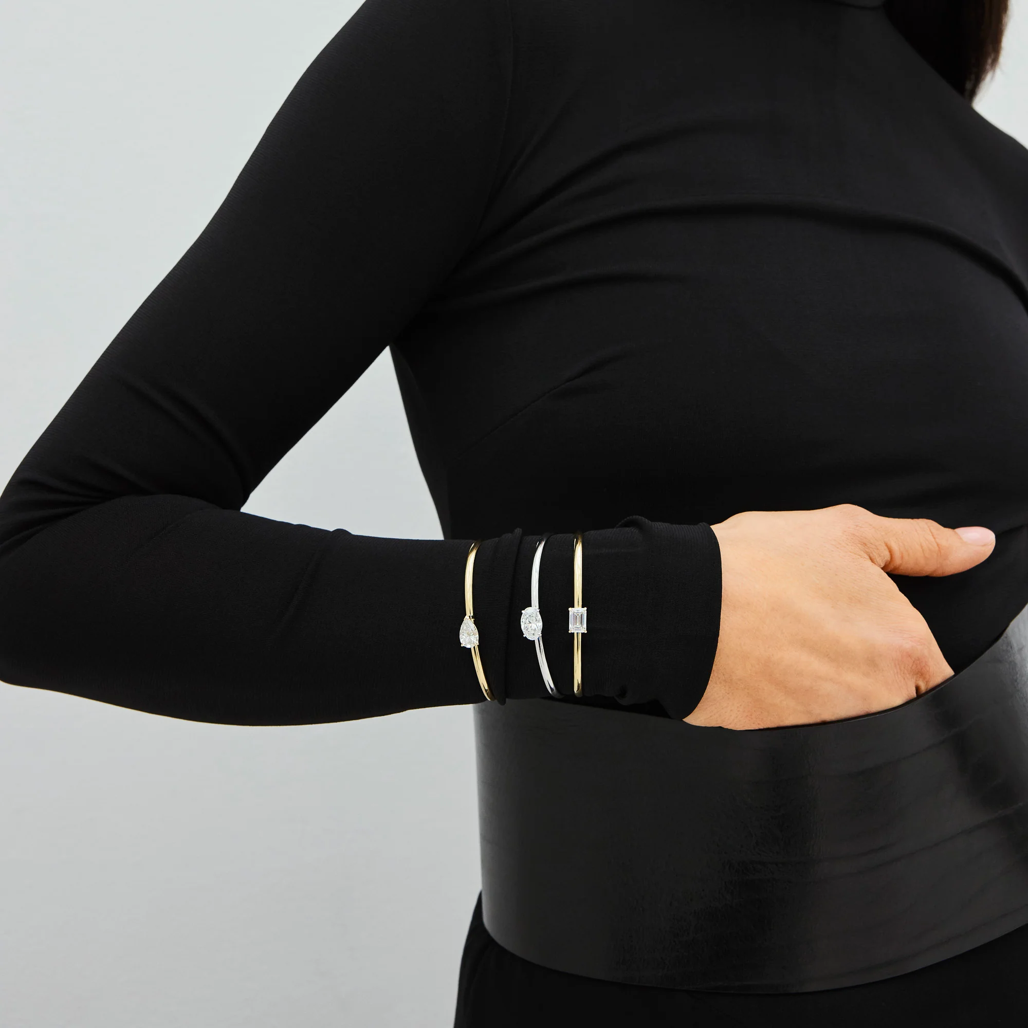 Charlotte Cuff Bangle (Emerald) - Image 8