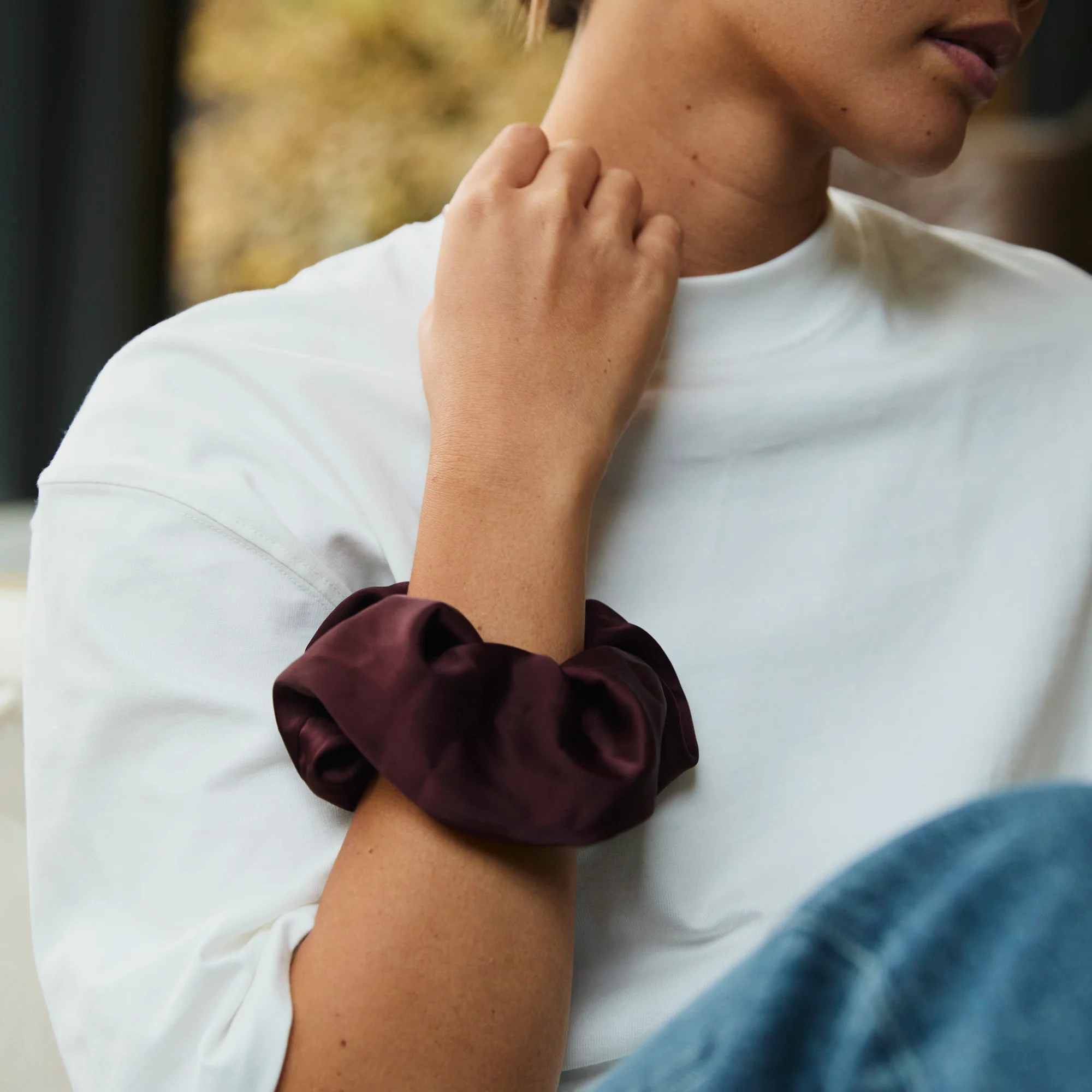 Silk Scrunchy (Ruby) - Image 3